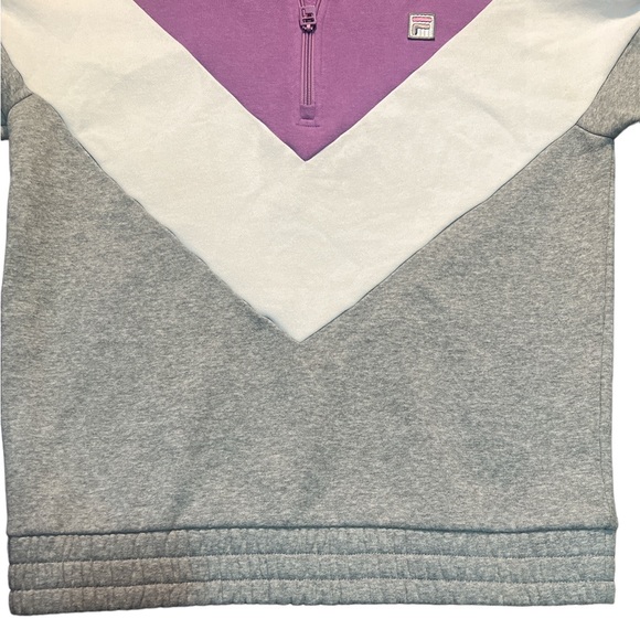 Fila Old School Style Qrt Zip color block sweatshirt - Picture 4 of 8